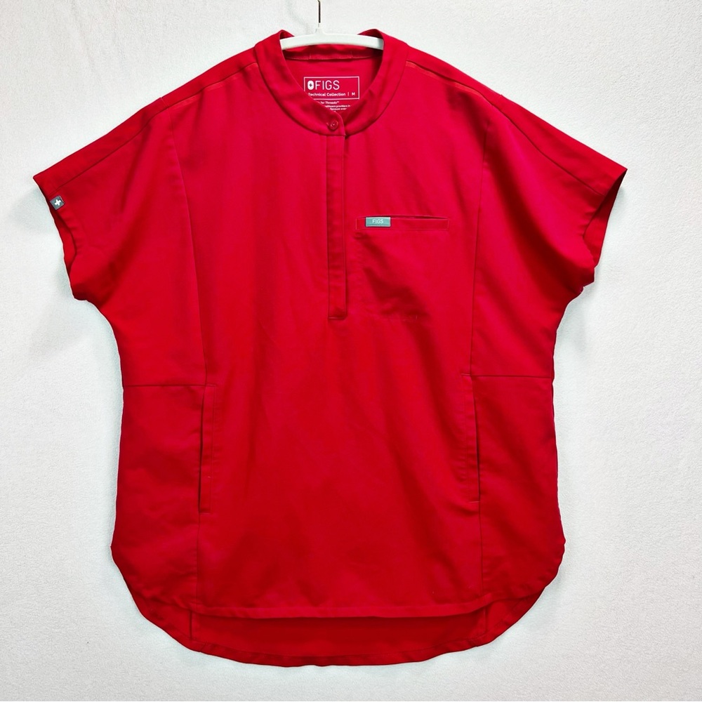 Figs Women's Medical Top in Bright Red